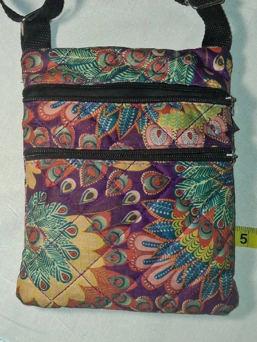 Colorful Floral Pattern Crossbody Bag